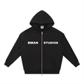 BMAN Zip-Up Hoodie - Black