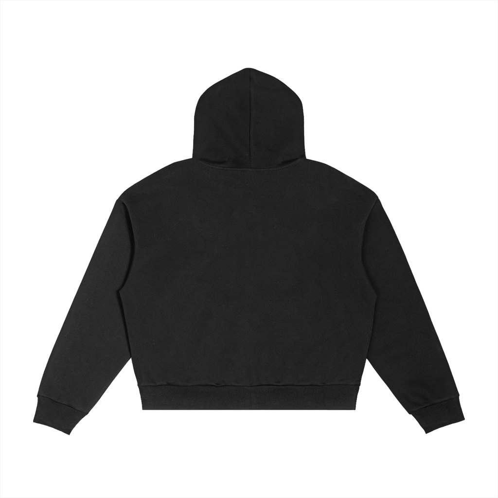 BMAN Plaid Boxy Zip-Up Hoodie
